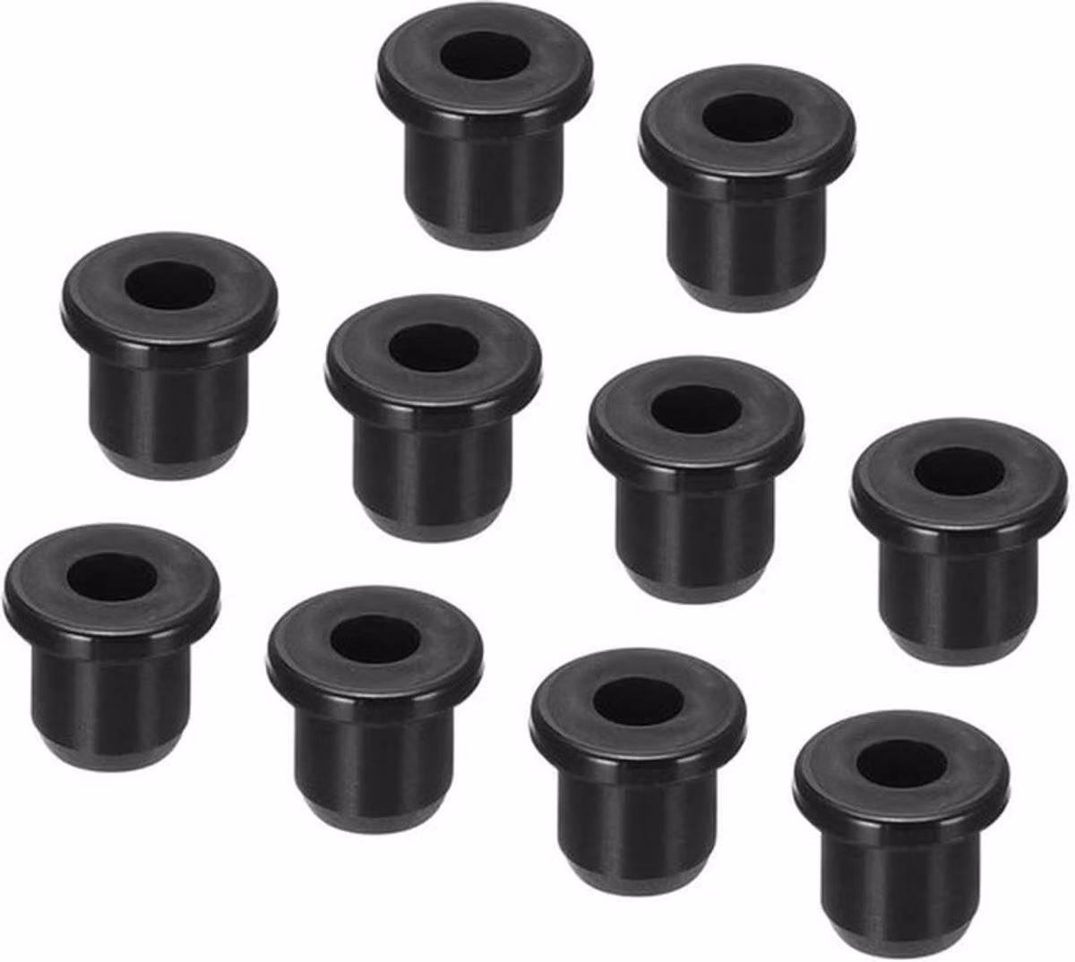 10 pezzi di fissaggio in gomma, diametro 8 mm, anello in silicone a forma di "T", guarnizione protettiva, tappo flessibile per cavi, ideale per l'organizzazione e la protezione dei tubi
