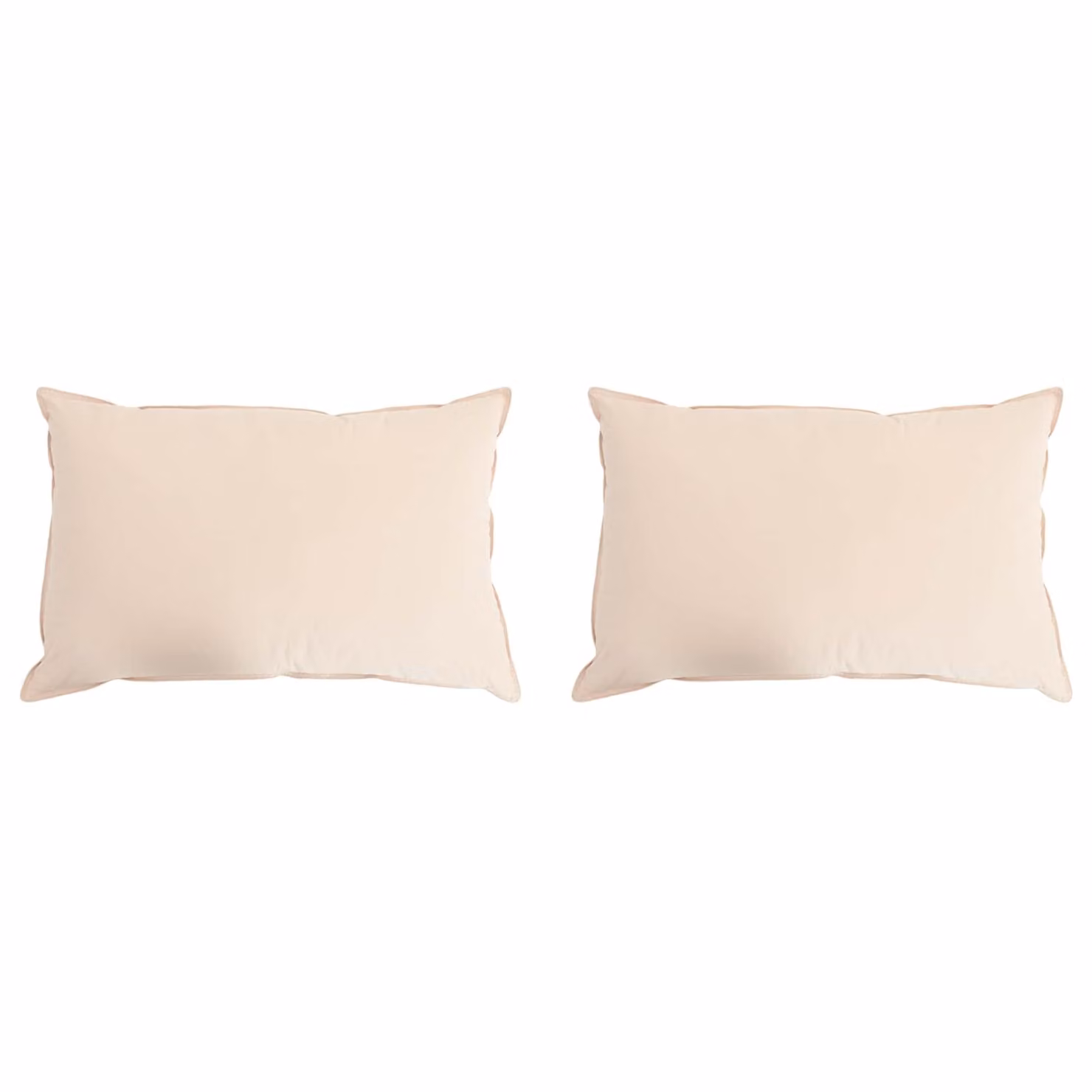 Set di 2 cuscini vidaXL in fibra di kapok e cotone, beige, L 50 cm x P 75 cm