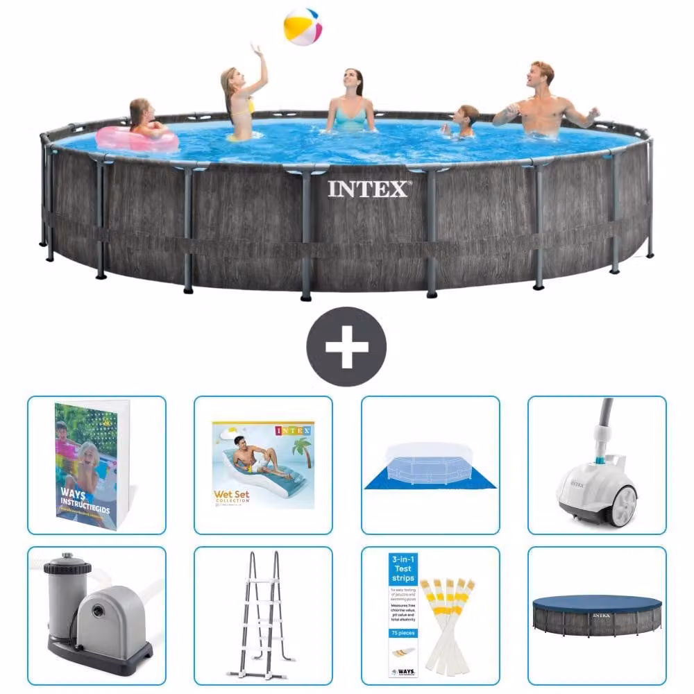 Struttura per piscina a forma di prisma - 549x122 cm - composta da 7 elementi - modello S584