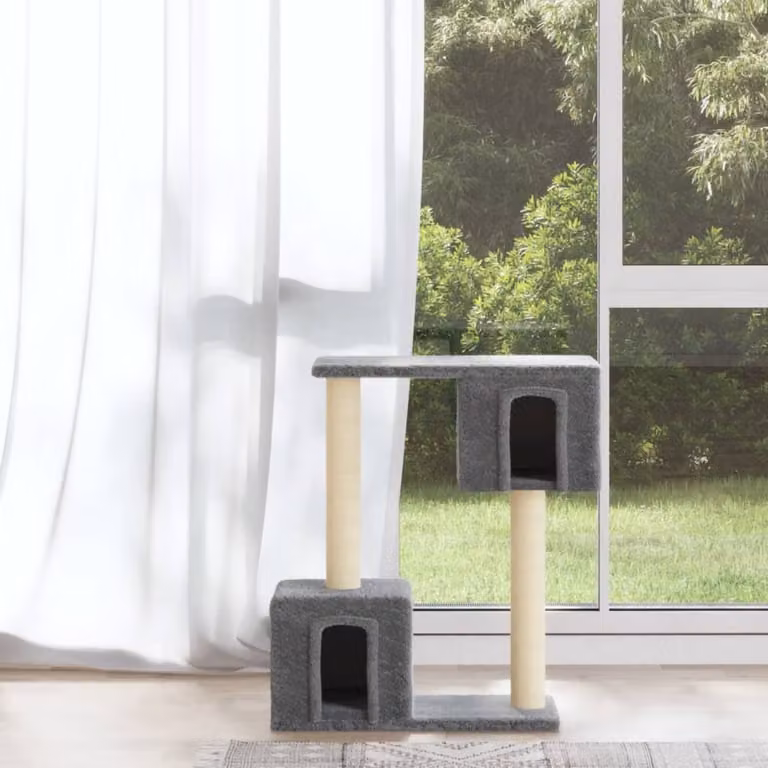 The Living Store Graffiatoio in sisal Grigio chiaro 60 cm