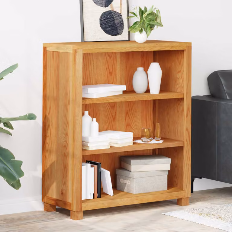 Armadietto moderno vidaXL in legno di quercia e pino, colore marrone, L: 80 cm, P: 35 cm, H: 95 cm