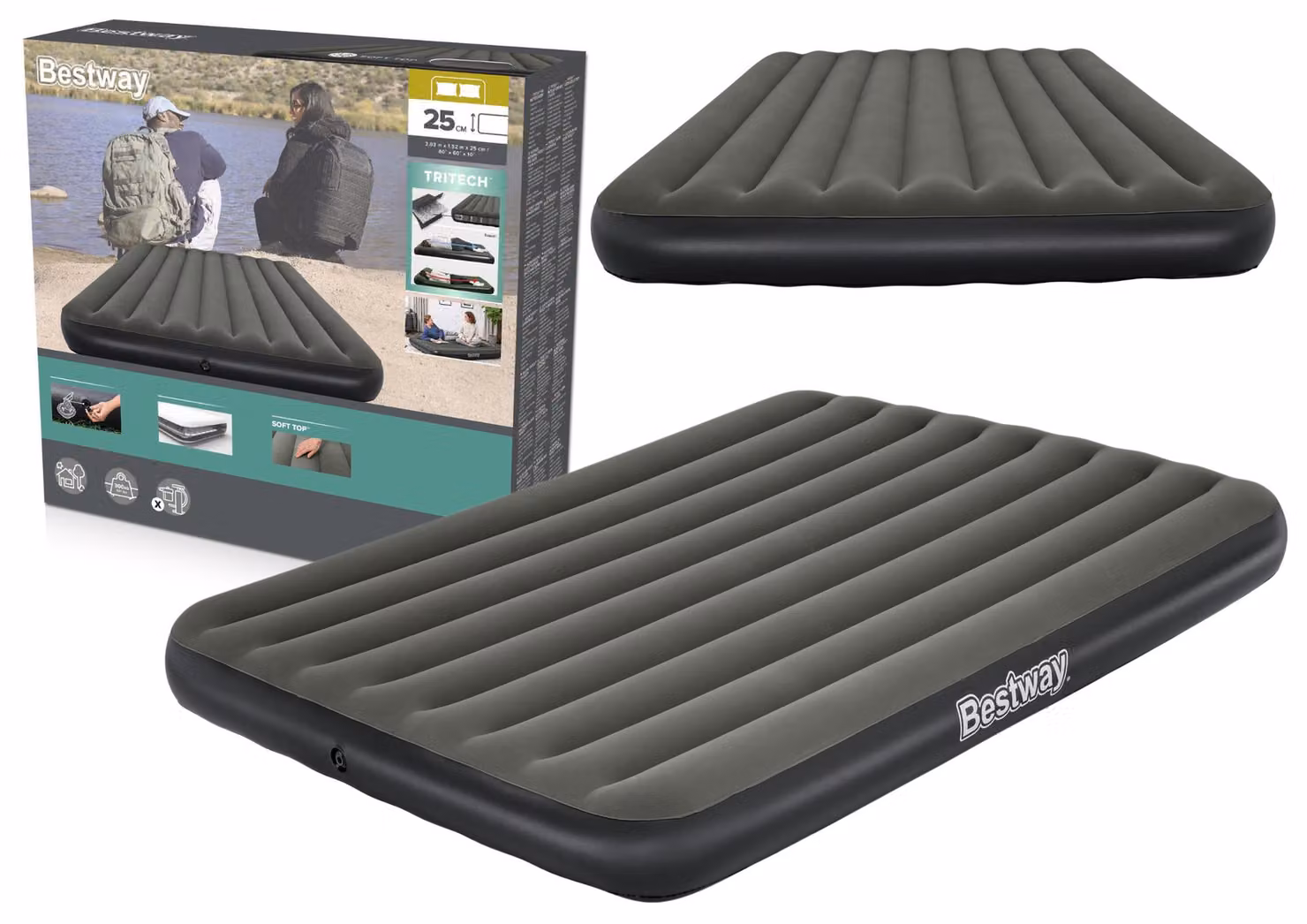 Materasso gonfiabile 203 X 152 X 25 Cm Bestway 6713n