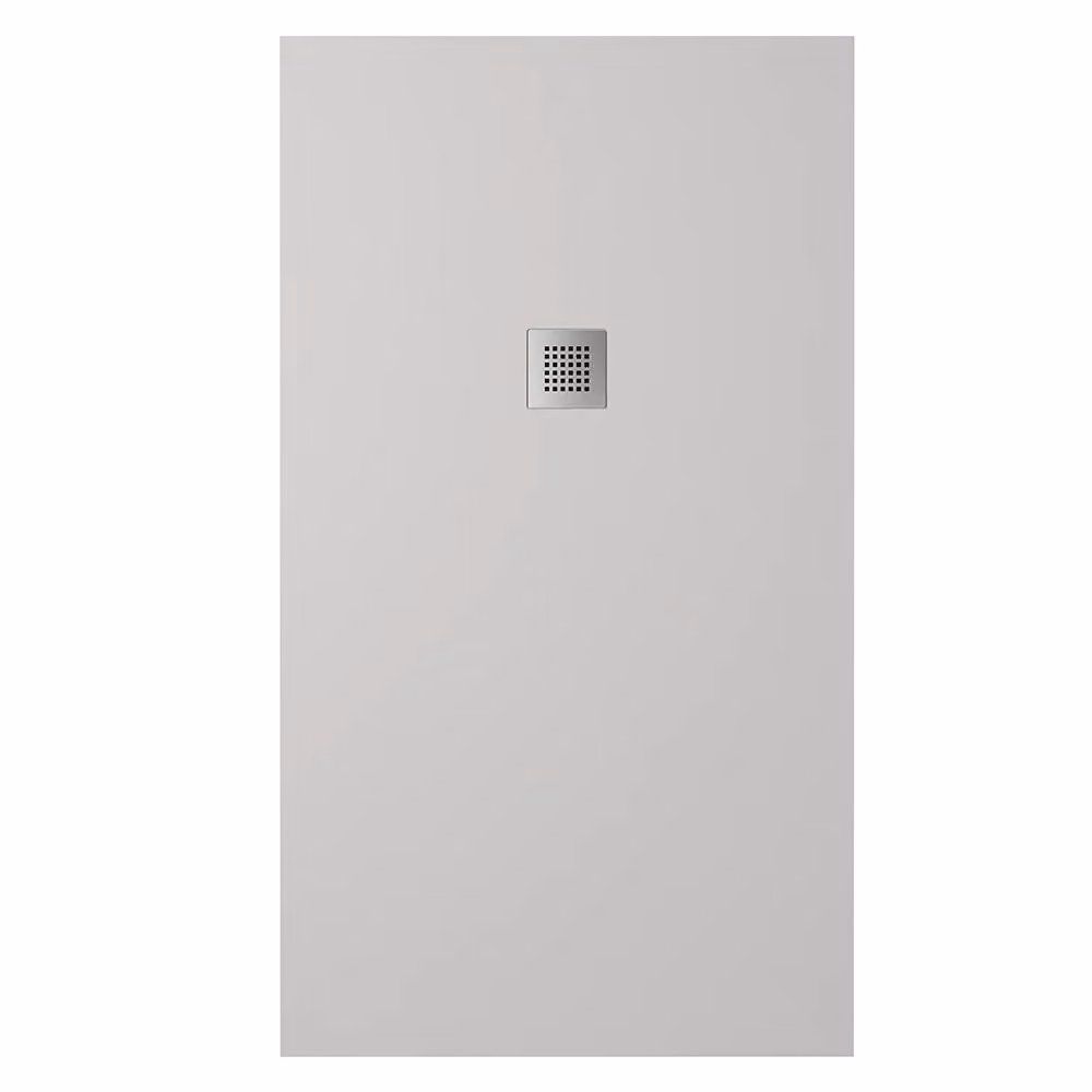 Piatto doccia rettangolare Kos in marmoresina grigio effetto pietra antiscivolo L: 120 cm, P: 70 cm – 2