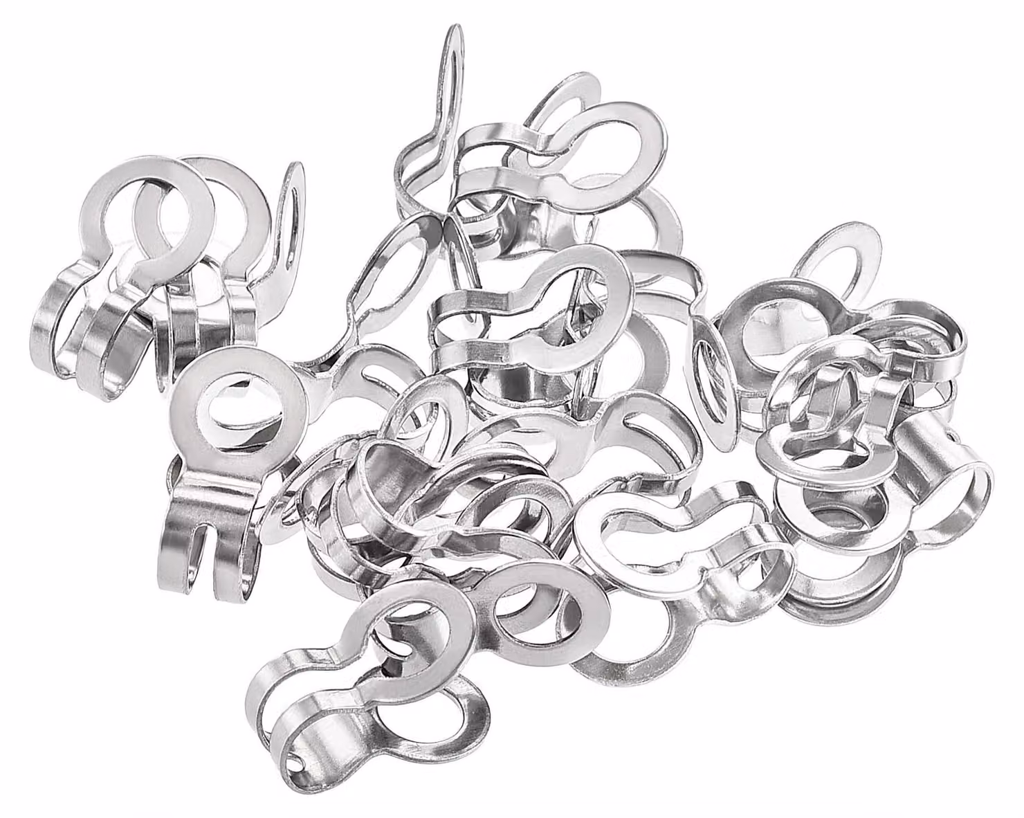 20 connettori a catena a sfere, in acciaio inossidabile, 4 mm/4,5 mm, a doppio anello