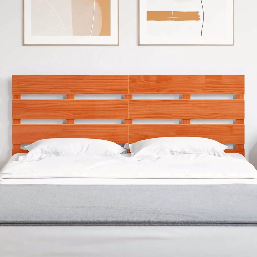 Testiera per letto vidaXL in pino massello marrone L: 140,5 cm, P: 3 cm, H: 80 cm