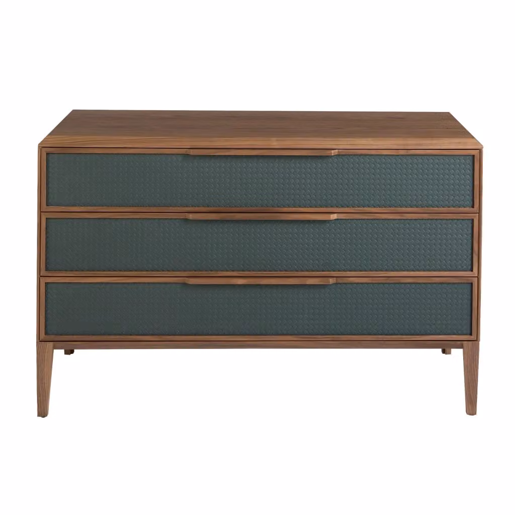 Cassettiera moderna Angel Cerdá S.L. in legno e plastica verde e noce con cassetti soft close – 2