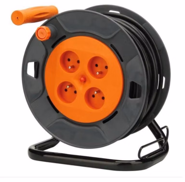 Cavo di prolunga su tamburo Zenitech KF-FXG-25L, 4 prese, 25 m
