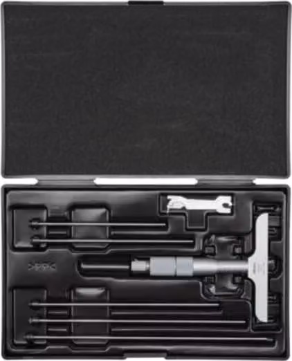 Micrometro di profondità Mitutoyo, inserti intercambiabili 0-150 mm, base 101 mm