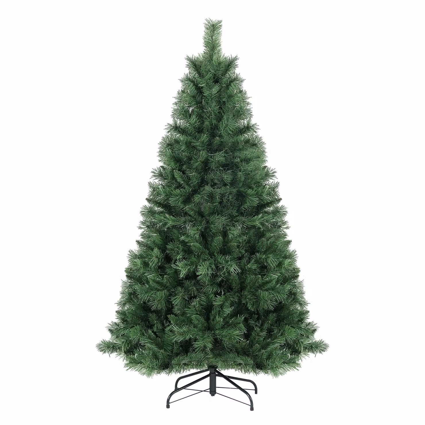 Albero di Natale artificiale Salcar da 150 cm con sistema pieghevole e supporto in metallo, Ø circa 83 cm con 408 punte