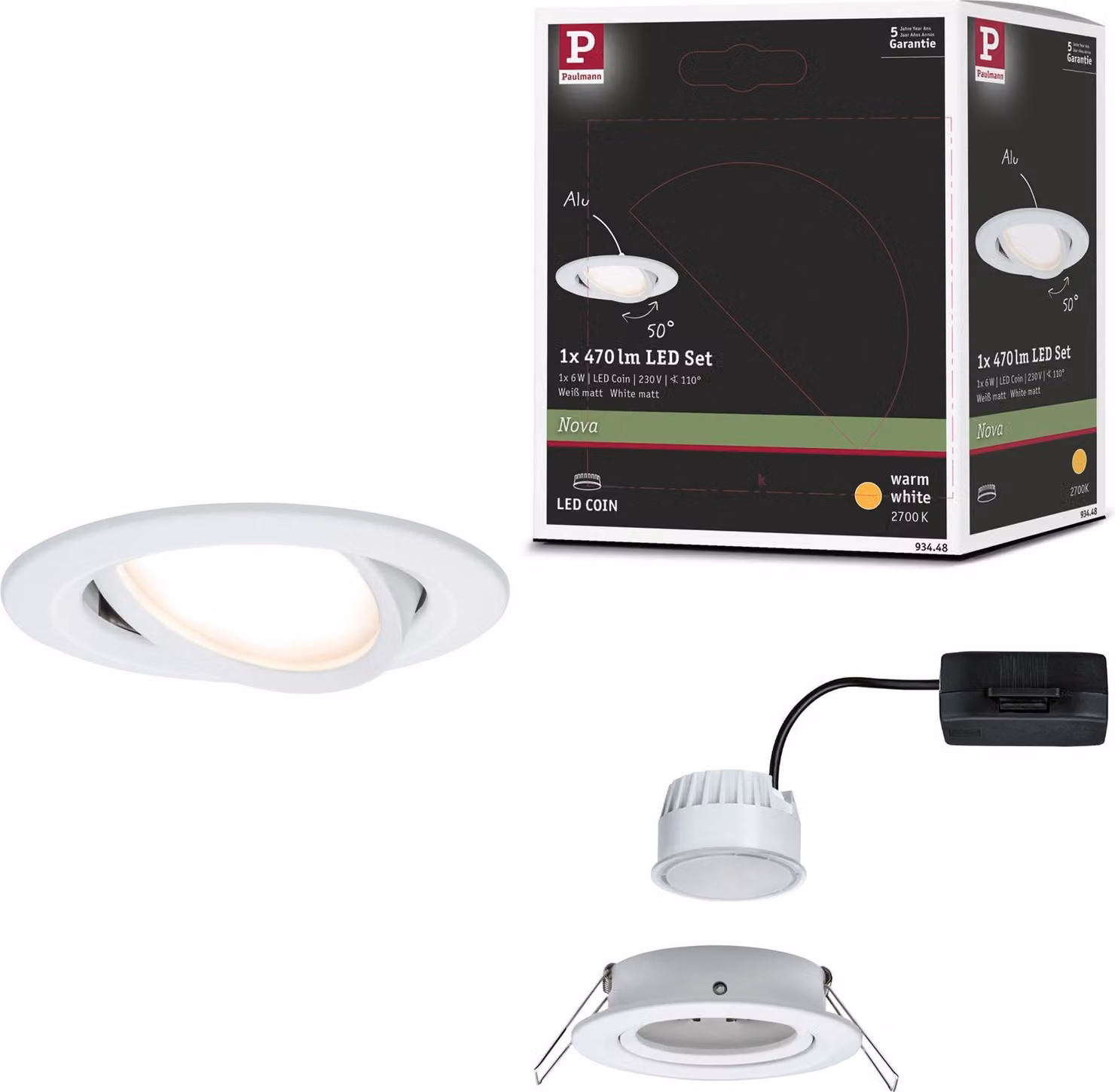Paulmann Luce da incasso LED Nova orientabile a luce singola