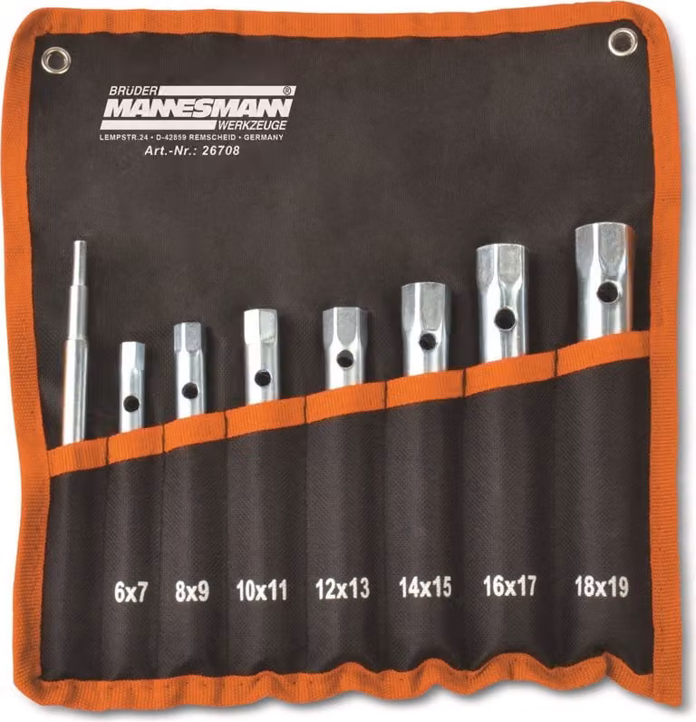 Brüder Mannesmann M26708 Chiave per tubi a 8 pezzi (M26708)