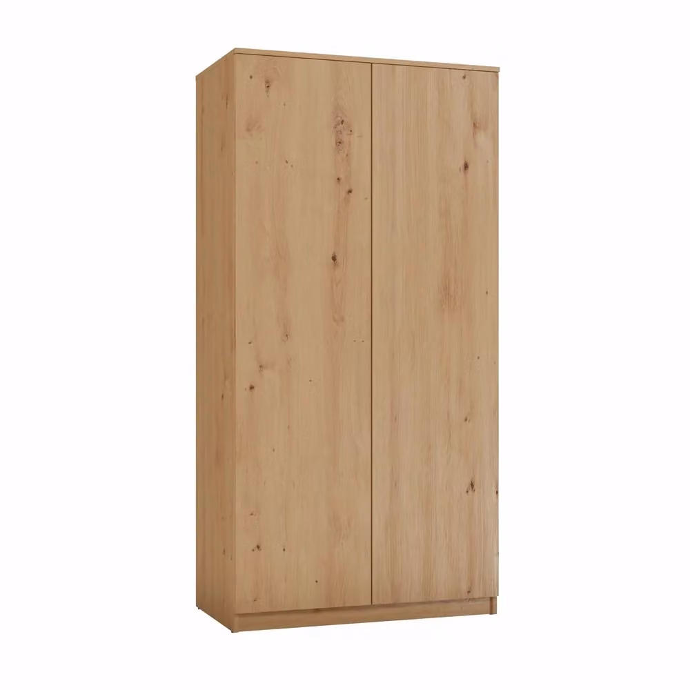 Armadio guardaroba moderno MALWA SD-90 in legno e MDF marrone con ante a battente e apertura push-to-open L: 90 cm, H: 180 cm, P: 50 cm – 2