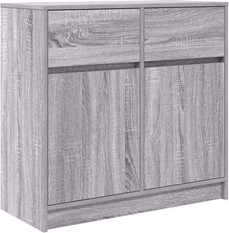 Credenza con Cassetto Grigio Sonoma 80x34x76 cm in Truciolato