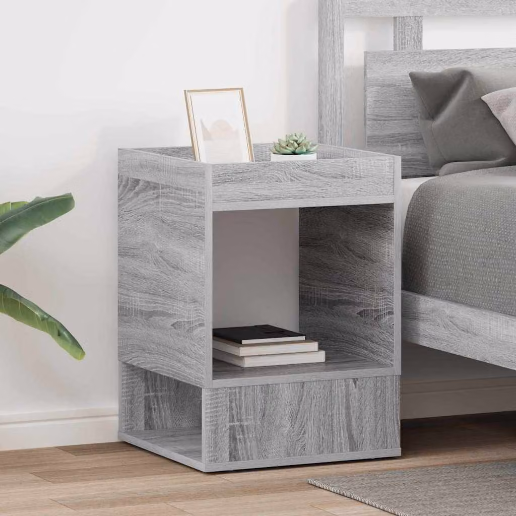 Set di 2 tavolini moderni vidaXL in colore grigio, L/P/H: 40 x 40 x 56 cm