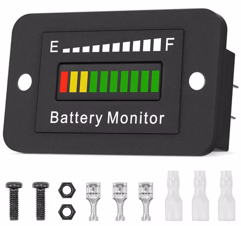 Indicatore di batteria a LED per diverse tensioni, facile da installare