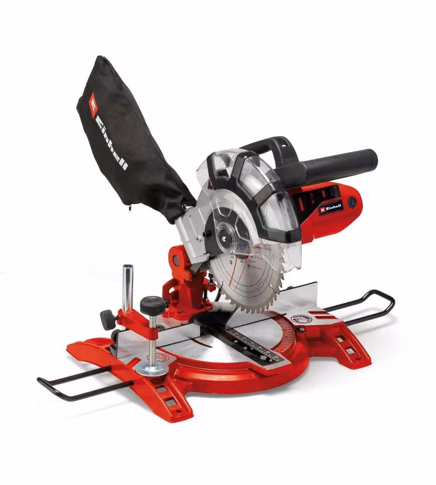 Einhell TC-MS 2112 Troncatrice per Legno 1600 W con Lama HM 210 mm, Piano in Alluminio e Taglio Obliquo 45° – 1