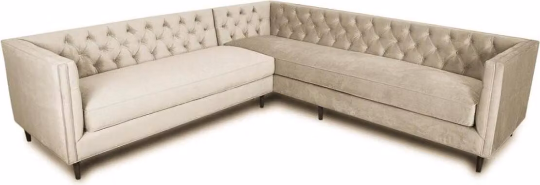 Ecksofa Grau Big Textill Stoff Chesterfield Sofas Kreative Möbel Wohnzimmer