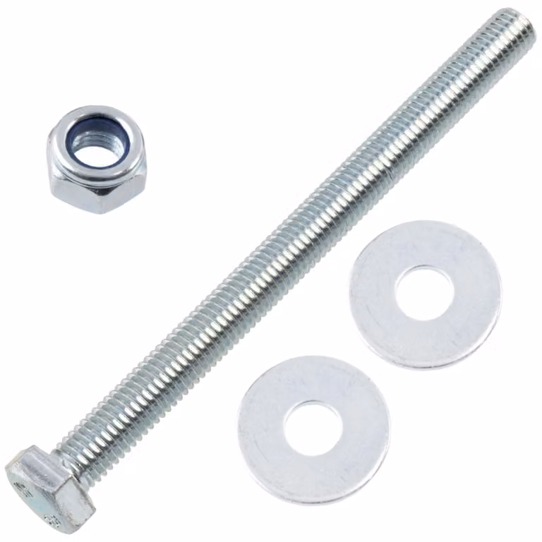 Set di 5 bulloni M12x150 mm con dadi, rondelle e guarnizioni in acciaio inossidabile