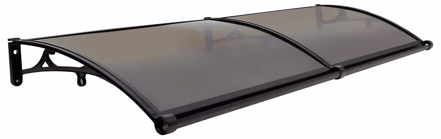 Copertura per porta in alluminio - 200 x 60 cm - Marrone/Nero