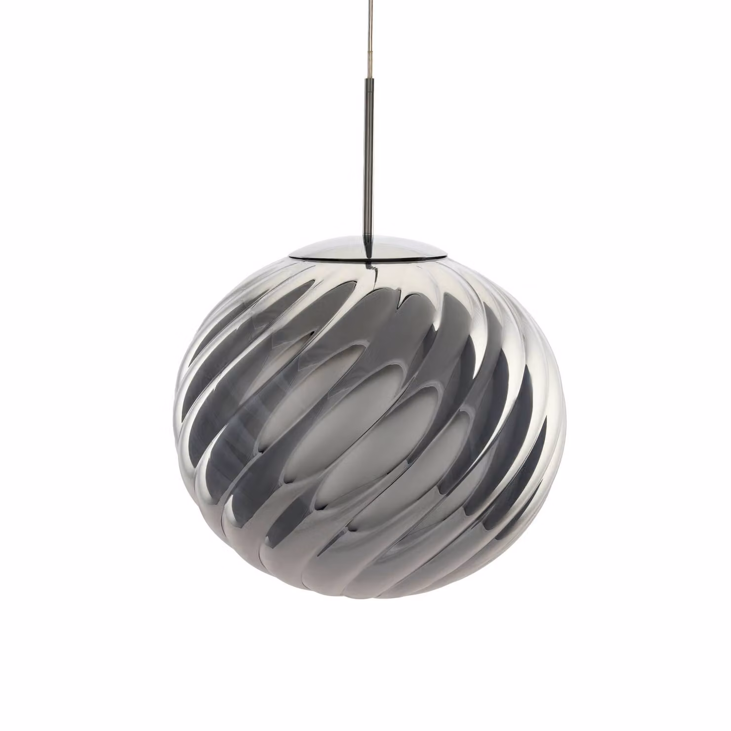 Tom Dixon Lampada a sospensione Whirl, dimmerabile, Cromo / Argento, Soggiorno / Sala da pranzo, Plastica, Design, Lampada a sospensione