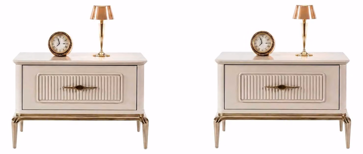 Tavolino da notte beige, moderno, Comodino