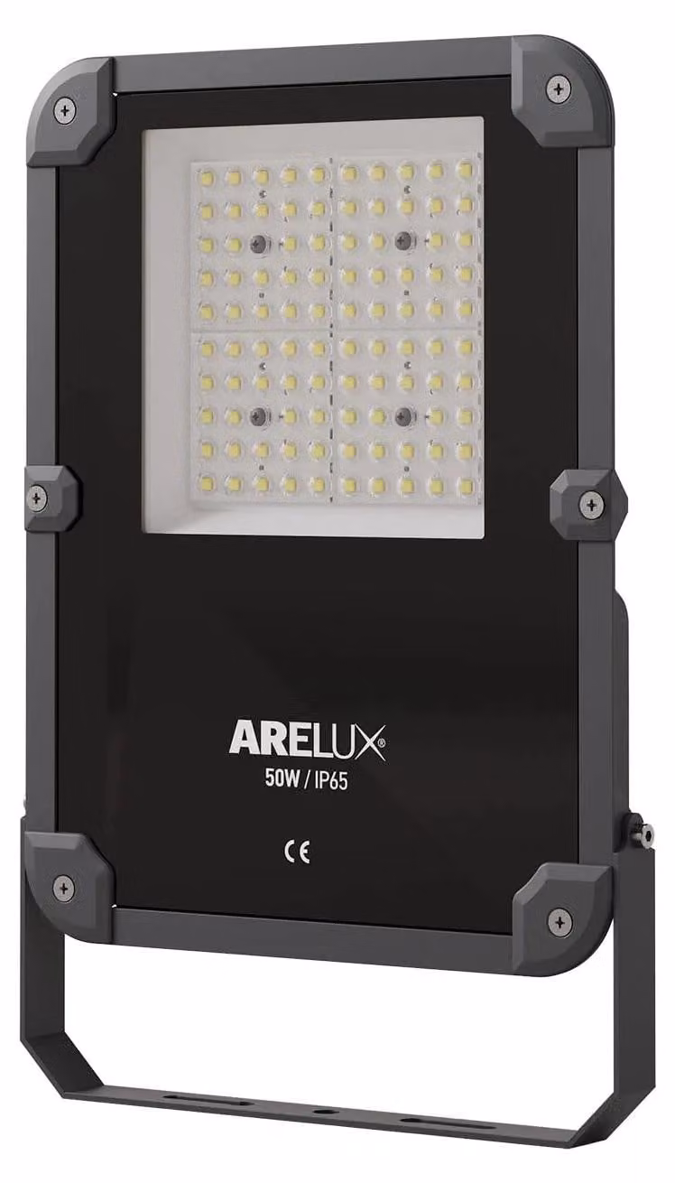 ARELUX XFIELD, proiettore da 50W, 120-277V AC, indice di resa cromatica (CRI) 80, grado di protezione IP65, temperatura di colore 4000K
