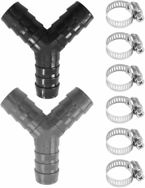 Set di 2 raccordi in PVC per tubi flessibili, diametro 19-20 mm, resistenti e facili da usare