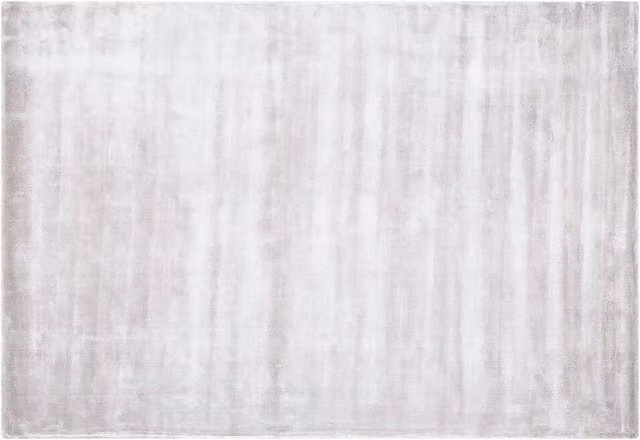 Tappeto Beliani in viscosa grigio, modello minimalista a nodo fatto a mano, L: 140 cm x P: 200 cm
