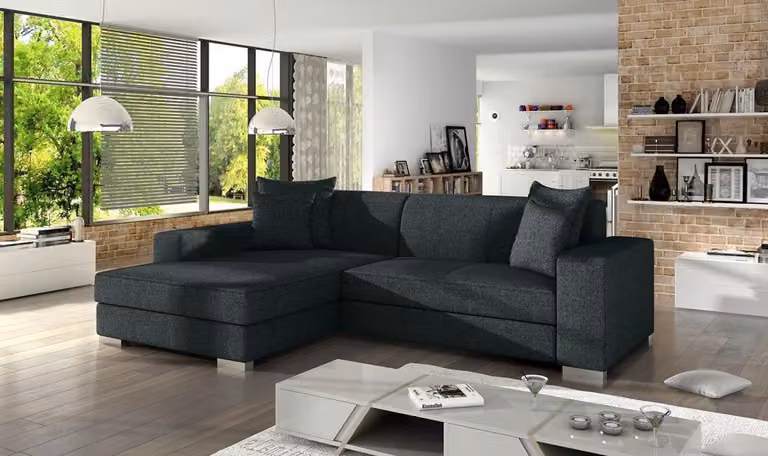 Schlafsofa Eck Sofa Couch Bettfunktion Polster Eck Garnitur Schlaffunktion