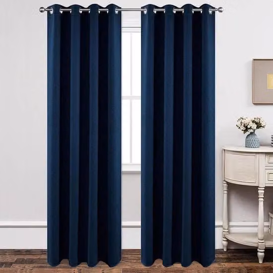 Gordini senza vetrata - 2 pezzi - Blu marino - H 245 x B 140 cm