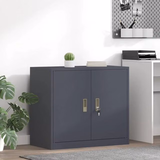Armadio Antracite 80 x 40 x 70 cm Acciaio 891678