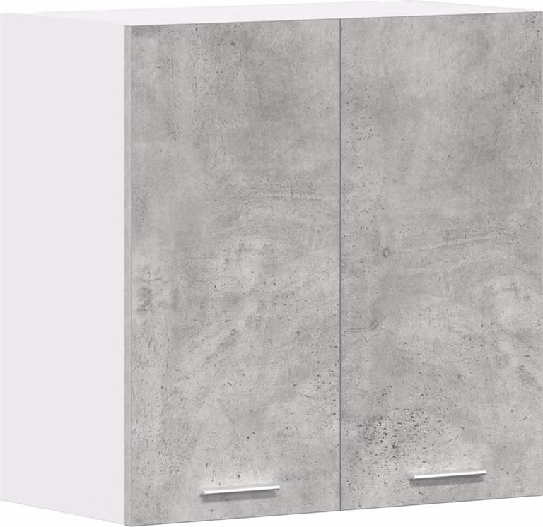 Pensile da Cucina Grigio Cemento 60x31x60 cm Legno Multistrato