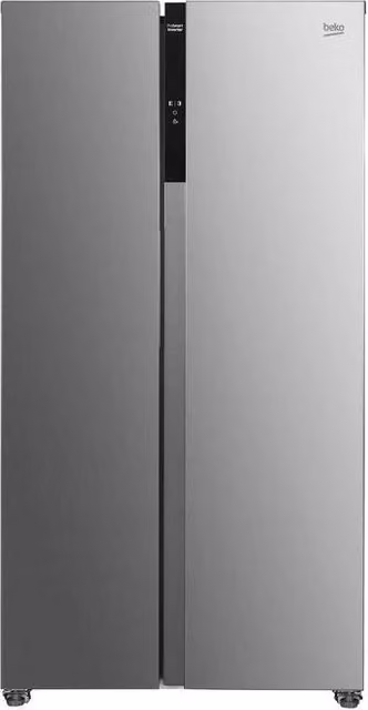 Beko GNO5323XPN Frigorifero Side by Side da 532 L, Colore Silver, Classe Energetica D, Tecnologia No Frost e Compressore ProSmart Inverter, Altezza: 177 cm