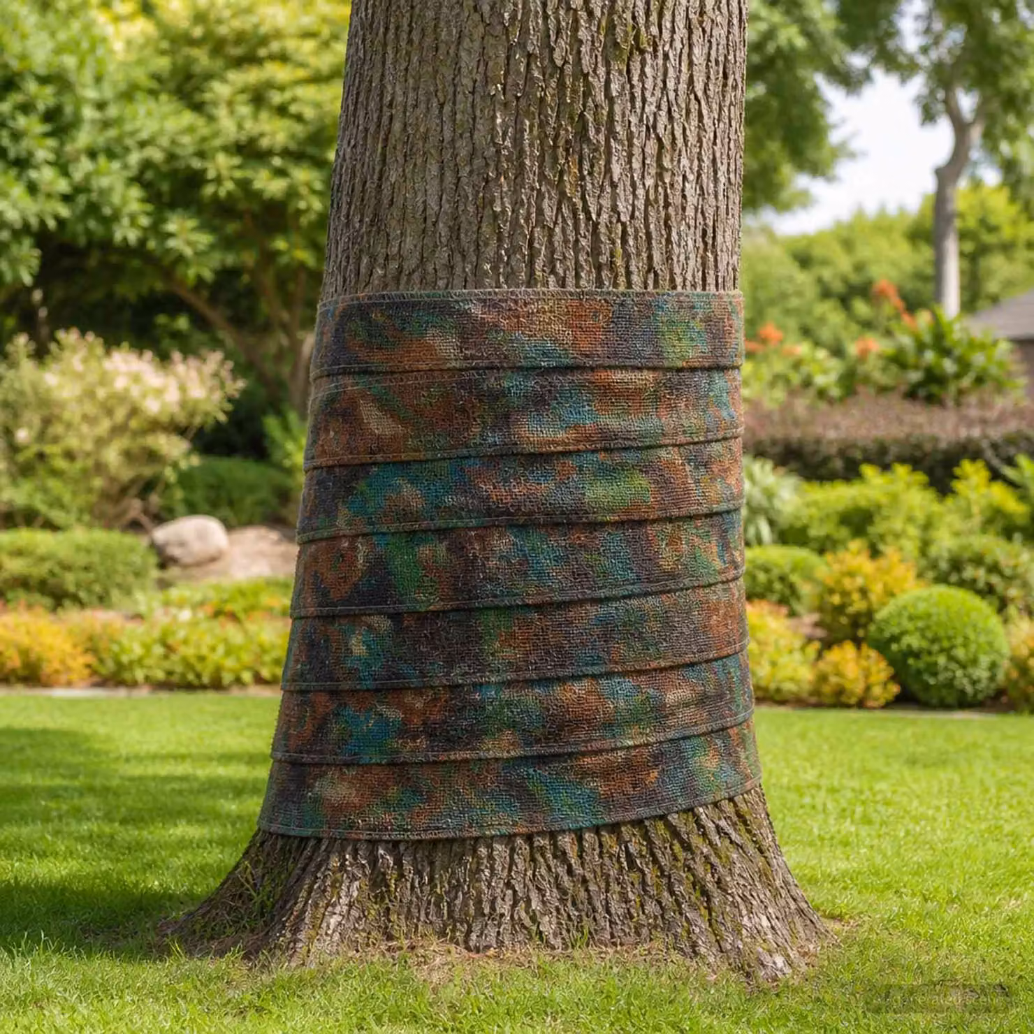 Rotolo di juta mimetico vidaXL per giardino e piante da interno, multicolore, 50 x 1500 cm
