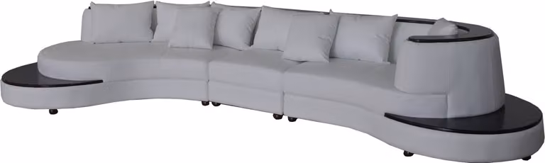 Luxus Wohn Eck Leder Garnitur Polster XXL Big Sofa mit USB U-Form Ecke Landschaft