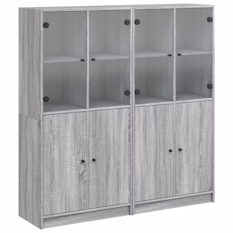 Libreria Ante Grigio Sonoma 136x37x142 cm in Legno Multistrato