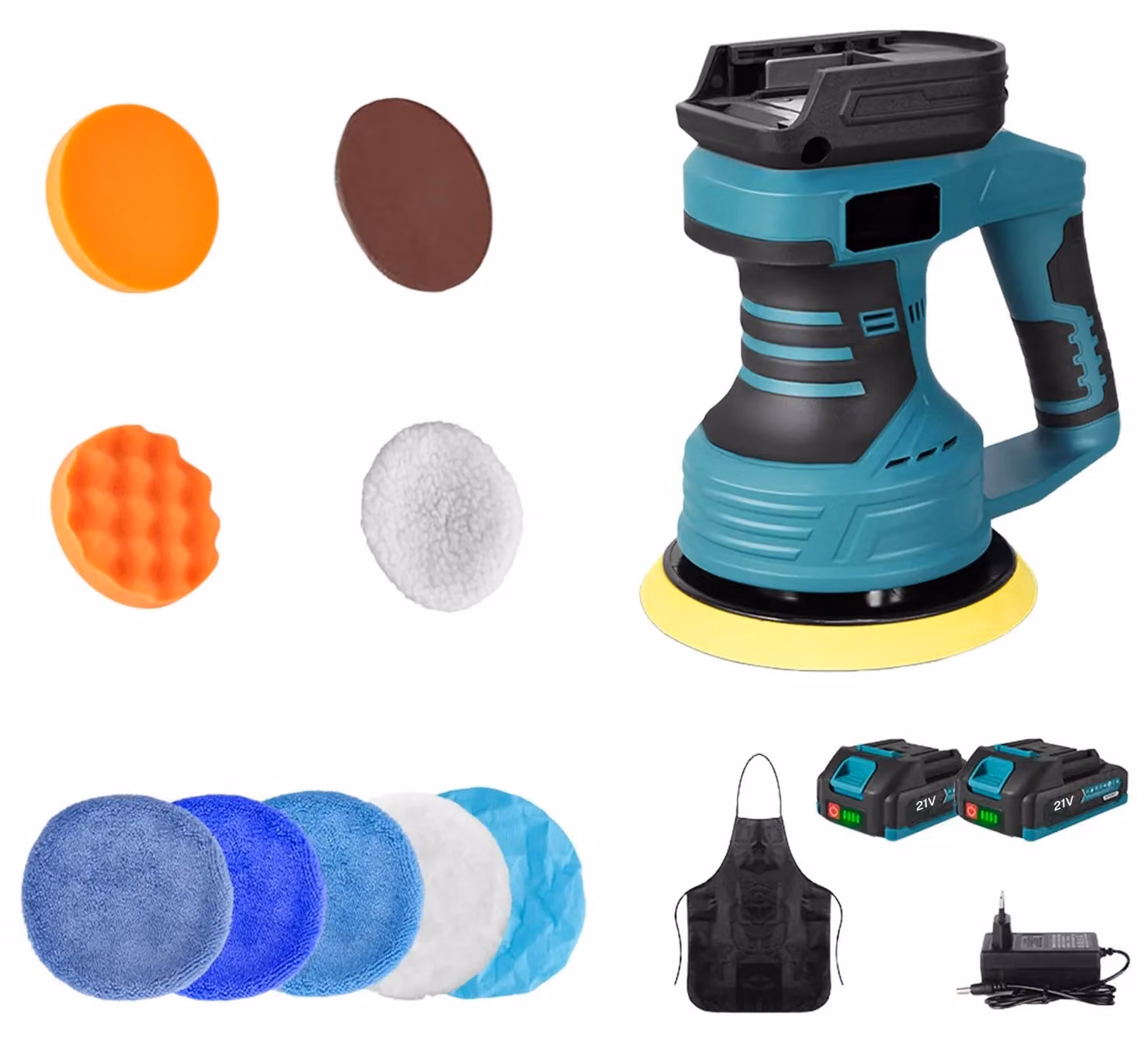 Levigatrice elettrica, 8 velocità, velocità regolabile, alimentazione a batteria (2 batterie incluse)