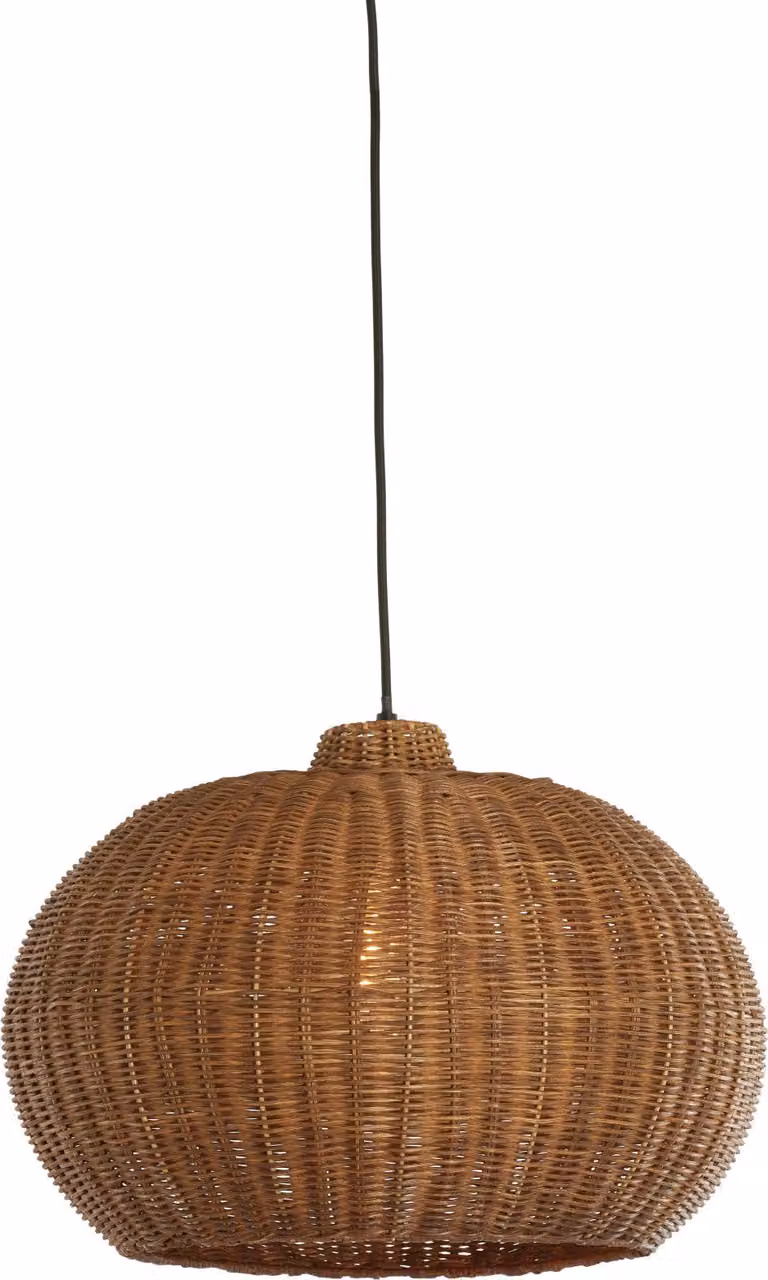 Lampada a sospensione - marrone - Melzor - rattan - Ø 45cm - E27 - 2994183 - Light & Living