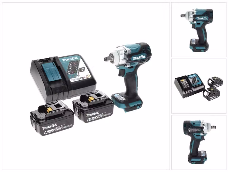 Avvitatore a impulsi a batteria Makita DTW 300 RG 18 V 330 Nm 1/2" brushless + 2x batteria ricaricabile 6,0 Ah + caricatore