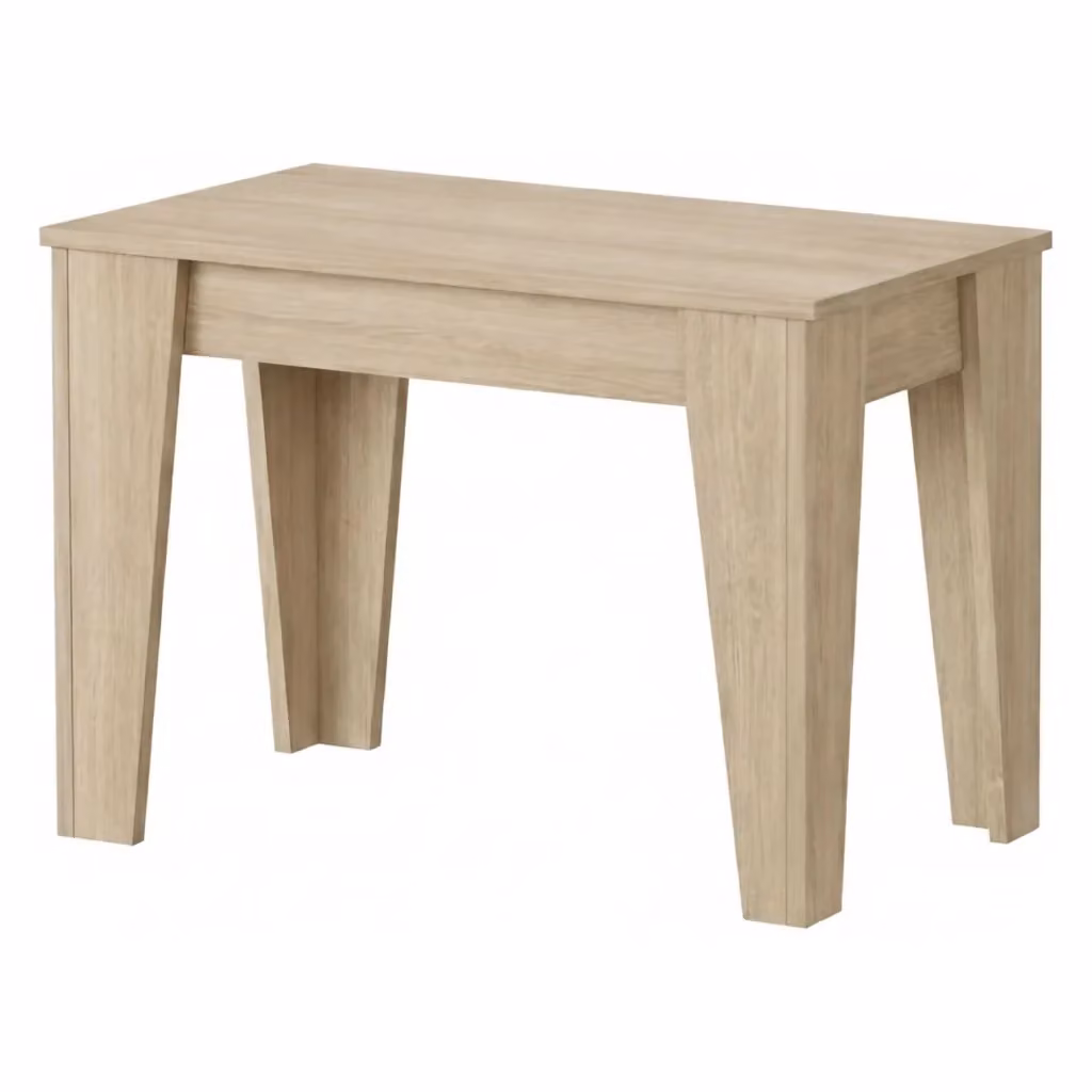 Consolle allungabile DMORA in legno marrone e beige, design moderno rettangolare, L: 305.6 cm, P: 90 cm, H: 75.2 cm – 2