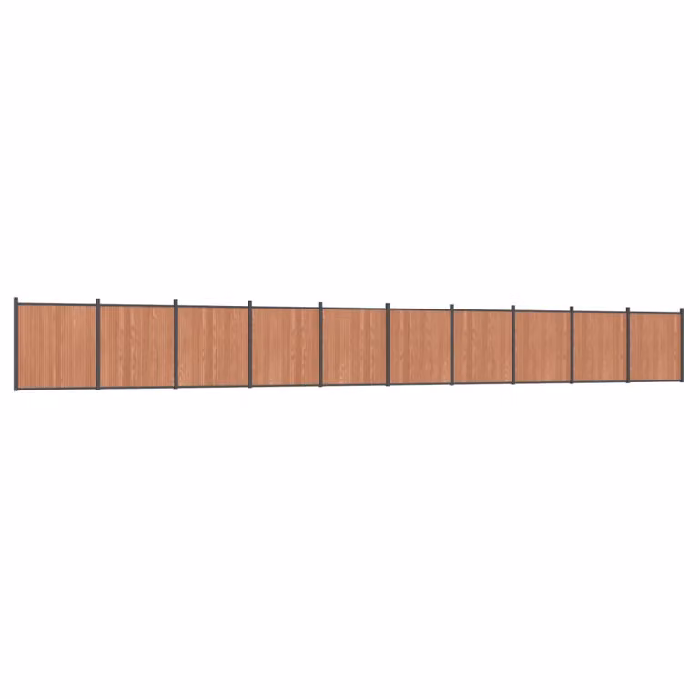 Pannello di Recinzione Marrone 1737x186 cm in WPC