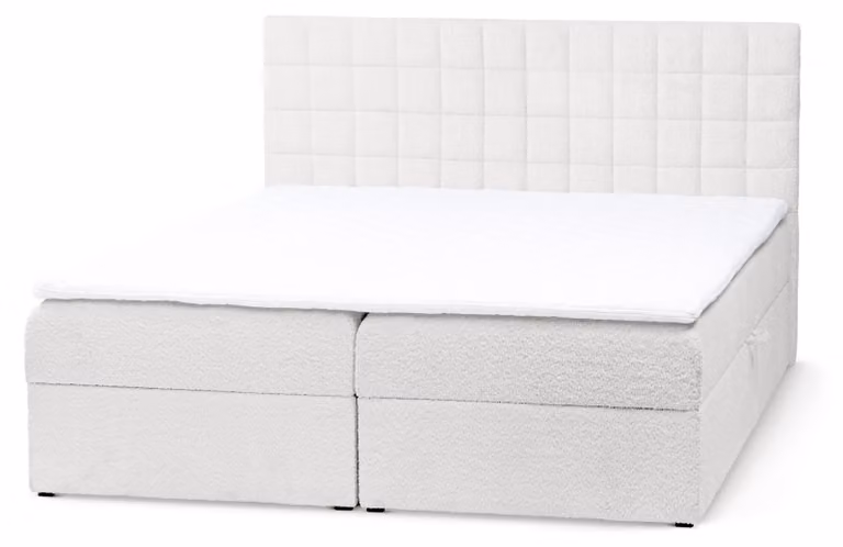 Letto con rete a molle Laky, colore bianco, dimensioni 120 x 200 cm
