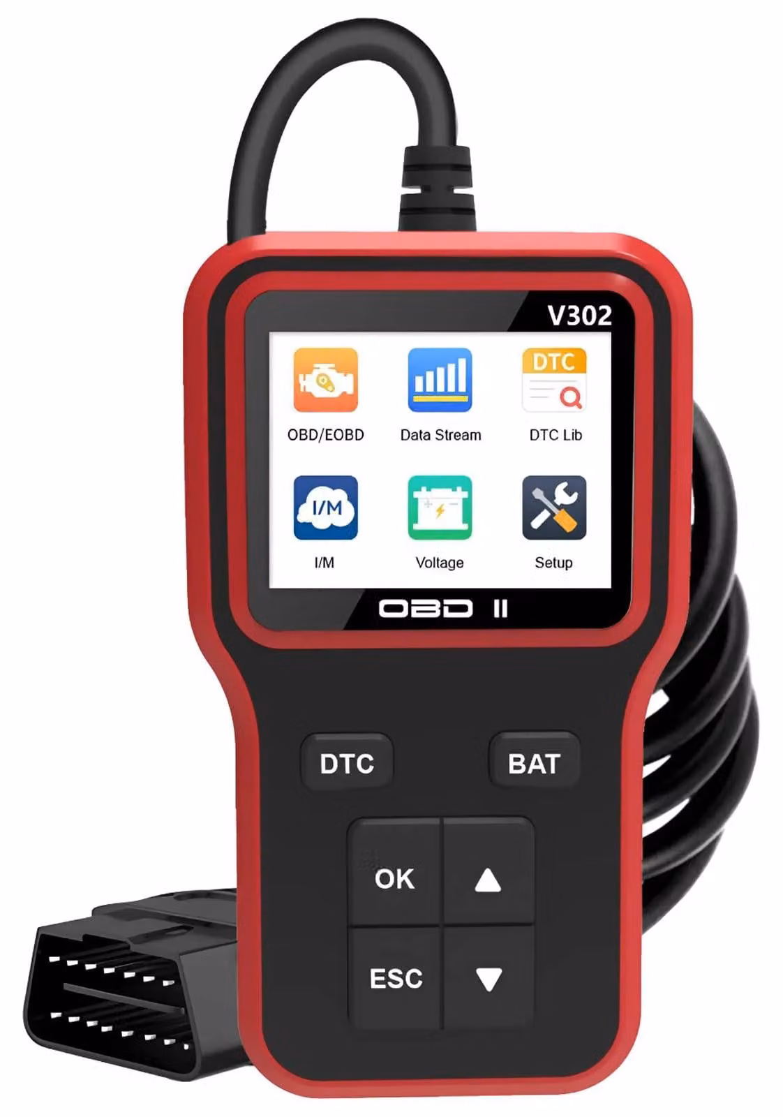 Dispositivo di diagnostica OBD2 - Lettore di codici di errore del motore con funzione di reset e controllo della preparazione I/M