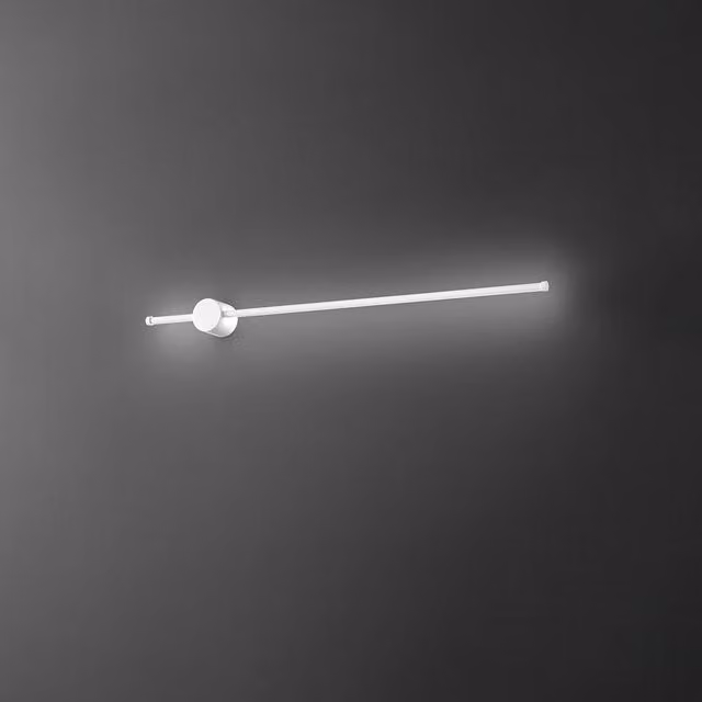 Applique Moderna Perenz Illumina Clock in Alluminio e Acrilico Bianco con LED da 20W 3000K