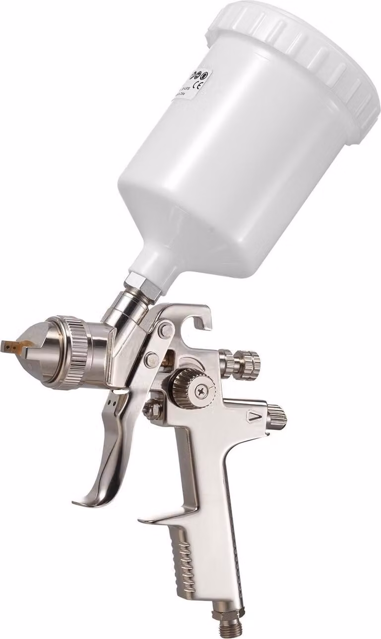 Pistola a spruzzo ad aria LVLP, pistola a spruzzo per vernici con alimentazione a gravità con 3 ugelli (1,3/1,4/1,7 mm), spruzzatore per vernici automobilistiche con regolatore d'aria e capacità di 600 ml per mobili, verniciatura di automobili, lavori di