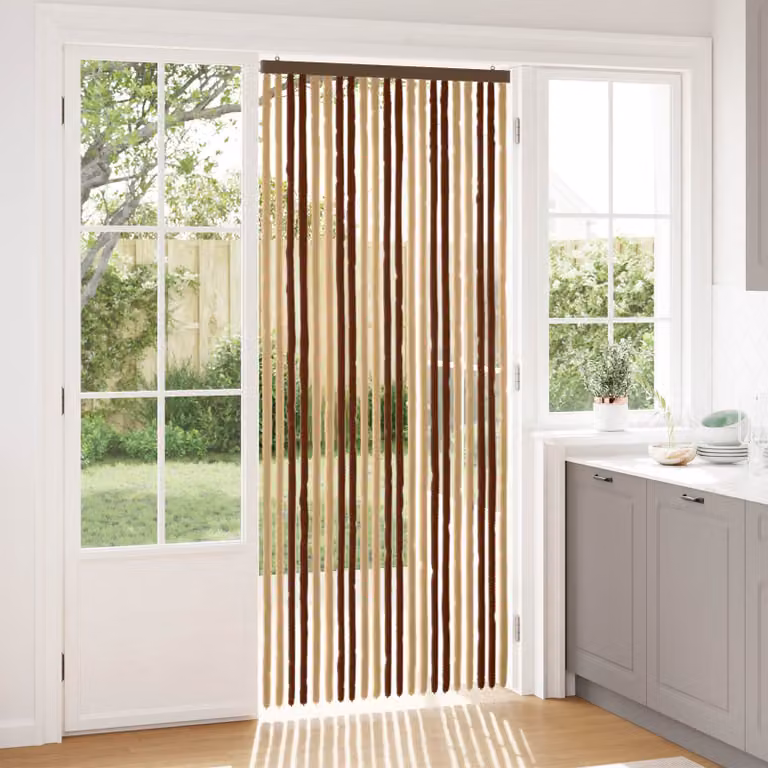 vidaXL Tenda per insetti in chenille Marrone e Beige L: 90 cm, H: 220 cm