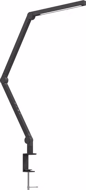 Lampada da Scrivania a LED HOMCOM con Morsetto, Braccio Regolabile e Dimmerabile, Nero