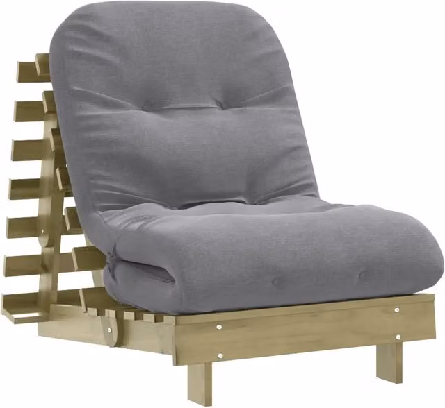Divano letto | Sof¨¤ letto | Letto singolo Futon con Materasso 70x206x11cm Pino Impregnato