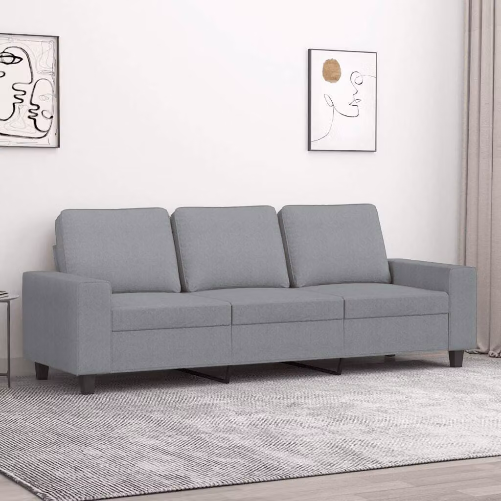Maison Exclusive - Divano a 3 posti grigio chiaro 180 cm tessuto
