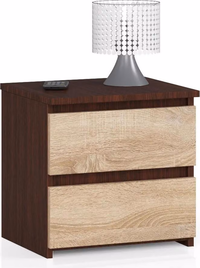 Comodino VALESTRA - wengé / rovere sonoma